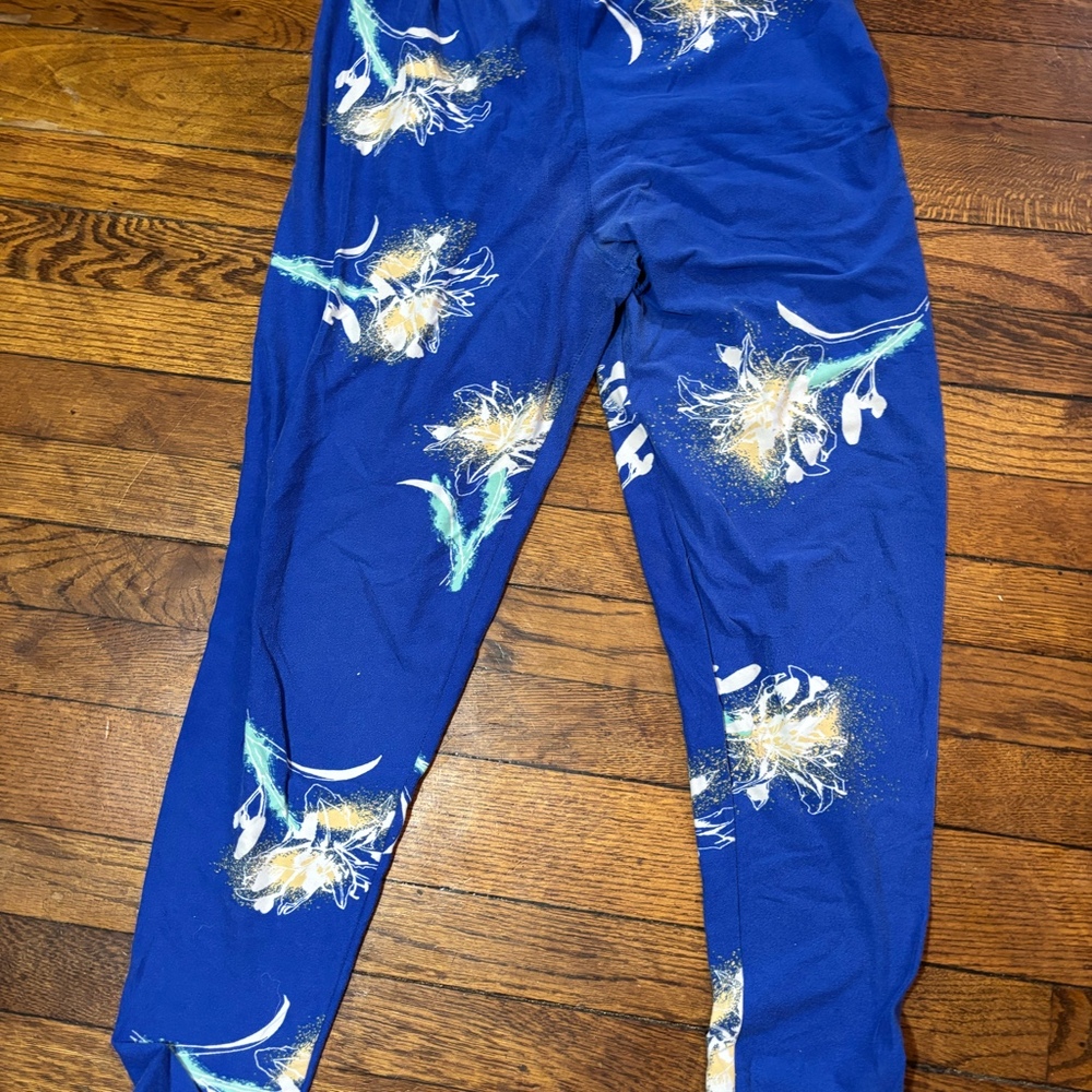 Blue flower Leggings